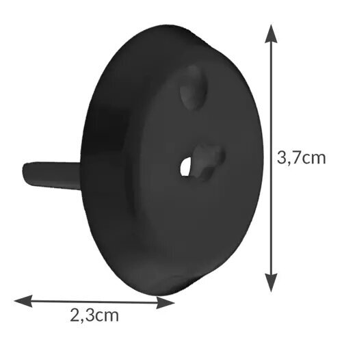 Kontaktligzdu aizsargi, 15 gab. komplektā, melni cena un informācija | Bērnu drošības preces | 220.lv