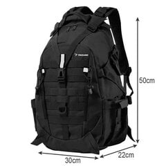 Походный рюкзак, большой и прочный, черный, 25 л + чехол от дождя цена и информация | Рюкзаки и сумки | 220.lv