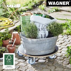 Wagner Plant Scooter Maxigrip Ø 58 x 14,5 см I транспортной помощи и ролика ковша для наружной зоны + в помещении I FSC® слой дерево I 2 Общая фиксированная питательная емкость I 300 кг, которую я сделал в De-20116801 цена и информация | Принадлежности для флористики | 220.lv