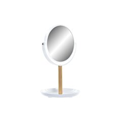 Spogulis DKD Home Decor Dabisks Balts polistirols 17 x 17 x 31 cm cena un informācija | Kosmētikas somas, spoguļi | 220.lv