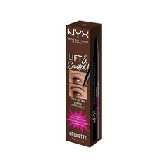 Подводка для бровей NYX Lift & Snatch Brunette (1 ml) цена и информация | Тушь, средства для роста ресниц, тени для век, карандаши для глаз | 220.lv