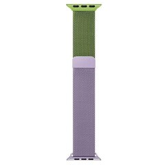 Beline pasek Apple Watch Steel 38|40|41mm zielono-purpurowy green|purple cena un informācija | Viedpulksteņu un viedo aproču aksesuāri | 220.lv