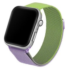 Beline pasek Apple Watch Steel 38|40|41mm zielono-purpurowy green|purple cena un informācija | Viedpulksteņu un viedo aproču aksesuāri | 220.lv