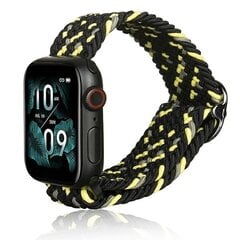 Aproce Beline Apple Watch Textile 42/44/45/49mm, Melns/Dzeltens cena un informācija | Viedpulksteņu un viedo aproču aksesuāri | 220.lv