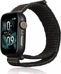 Aproce Beline pasek Apple Watch Nylon 42/45/45/49mm, Melna cena un informācija | Viedpulksteņu un viedo aproču aksesuāri | 220.lv