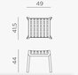 Nardi dārza krēsls Poggio Bianco, 49 x 41,5 cm cena un informācija | Dārza krēsli | 220.lv