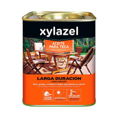Тиковое масло Xylazel Хватает на долго Натуральный 750 ml матовый цена и информация | Импрегнанты, средства для ухода | 220.lv