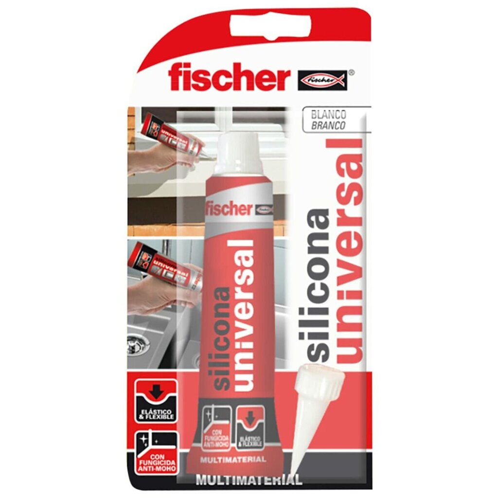 Silikons Fischer 98718 Universāls Balts 50 ml цена и информация | Izolācijas materiāli | 220.lv