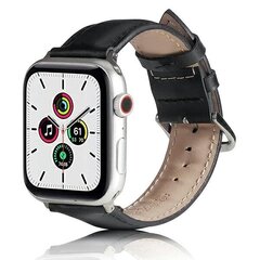 Aproce Beline pasek Apple Watch Leather 42/44/45/49mm, Melna cena un informācija | Viedpulksteņu un viedo aproču aksesuāri | 220.lv