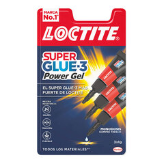 Tūlētēji Pielīpošs Loctite Super Glue-3 Power Gel Mini Trio 3 gb. (1 g) цена и информация | Клей | 220.lv