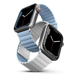 Aproce Uniq Revix Apple Watch Series 42/44/45/49mm, Balts-Zils cena un informācija | Viedpulksteņu un viedo aproču aksesuāri | 220.lv