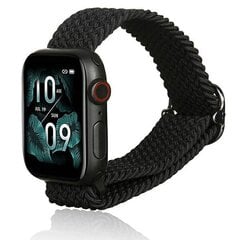 Aproce Beline pasek Apple Watch Textile 42/44/45/49mm, Melna cena un informācija | Viedpulksteņu un viedo aproču aksesuāri | 220.lv