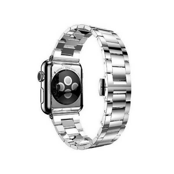 Metāla siksniņa Mercury Metal Apple Watch 38/40/41 mm, Sudrabaina цена и информация | Viedpulksteņu un viedo aproču aksesuāri | 220.lv