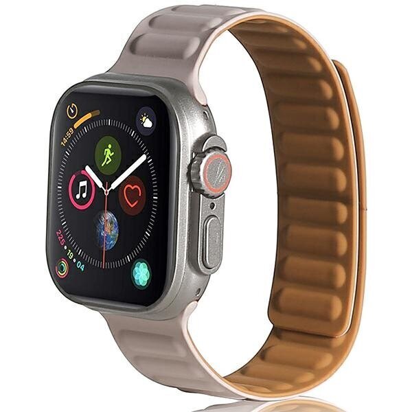 Aproce Beline pasek Apple Watch Magnetic 38/40/41mm, Khaki цена и информация | Viedpulksteņu un viedo aproču aksesuāri | 220.lv