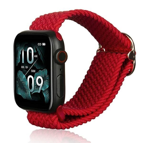 Aproce Beline pasek Apple Watch Textile 38/40/41mm, Sarkana cena un informācija | Viedpulksteņu un viedo aproču aksesuāri | 220.lv