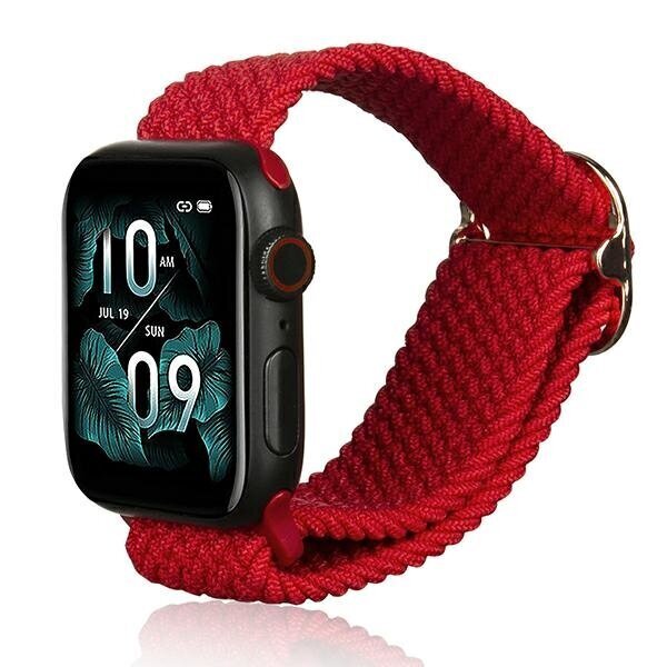 Aproce Beline pasek Apple Watch Textile 38/40/41mm, Sarkana цена и информация | Viedpulksteņu un viedo aproču aksesuāri | 220.lv