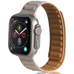 Aproce Beline pasek Apple Watch Magnetic 42/44/45/49mm, Khaki cena un informācija | Viedpulksteņu un viedo aproču aksesuāri | 220.lv