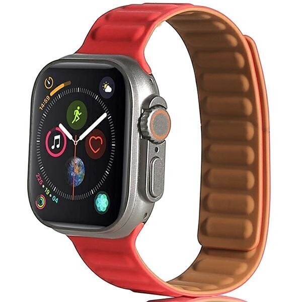 Aproce Beline pasek Apple Watch Magnetic 42/44/45/49mm, Sarkana cena un informācija | Viedpulksteņu un viedo aproču aksesuāri | 220.lv