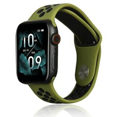 Beline pasek Apple Watch Sport Silicone 42|44|45|49mm zielono-czarny green|black цена и информация | Аксессуары для смарт-часов и браслетов | 220.lv