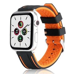 Aproce Beline pasek Apple Watch Solid Silicone 42/44/45/49mm, Oranža/Melna cena un informācija | Viedpulksteņu un viedo aproču aksesuāri | 220.lv