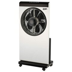 Nebulizācijas ventilators EDM Balts 80 W 39 x 24 x 84 cm cena un informācija | Ventilatori | 220.lv