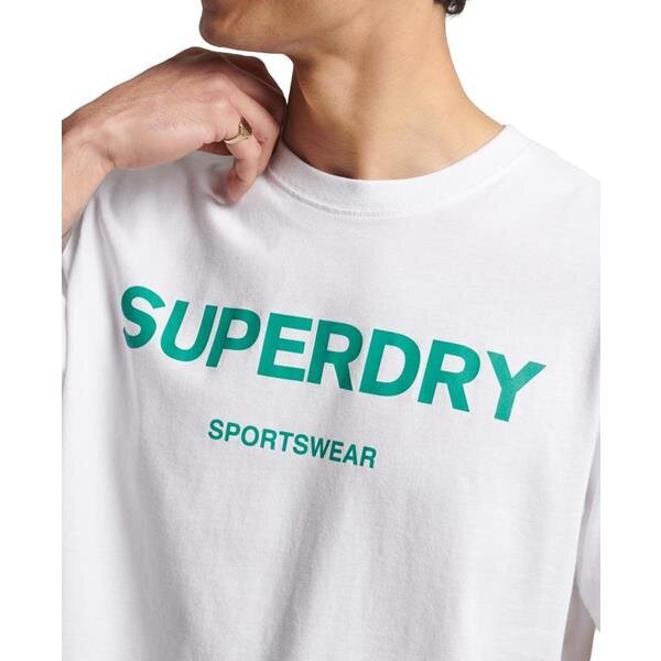 T-krekls vīriešiem Superdry Code Core Sport, balts cena un informācija | Vīriešu T-krekli | 220.lv