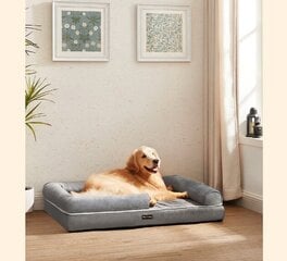 Лежак для собак ортопедический 106 x 80 x 25 см серый цена и информация | Лежаки, домики | 220.lv