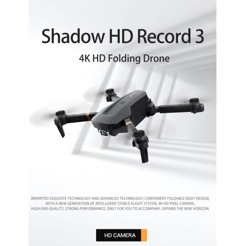 V4 RC 4K HD salokāms drons cena un informācija | Droni | 220.lv