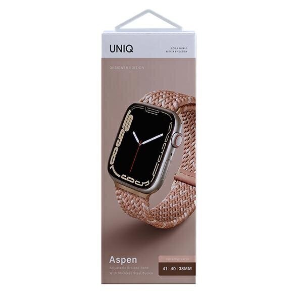 Aproce Uniq Aspen Apple Watch 40/38/41mm, Citrus Pink cena un informācija | Viedpulksteņu un viedo aproču aksesuāri | 220.lv