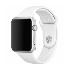 Silikona siksniņa Mercury Apple Watch 42/44/45 mm, Balta цена и информация | Аксессуары для смарт-часов и браслетов | 220.lv