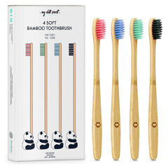 My White Secret Bambusa zobu birste (Bamboo Toothbrush) 4 gab. цена и информация | Зубные щетки, пасты | 220.lv