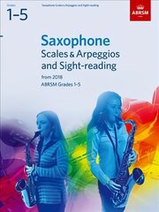 Saxophone Scales & Arpeggios and Sight-Reading, ABRSM Grades 1-5: from 2018 cena un informācija | Mākslas grāmatas | 220.lv