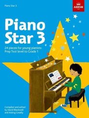 Piano Star, Book 3: 24 Pieces for Young Pianists Prep Test Level to Grade 1, Book 3 cena un informācija | Mākslas grāmatas | 220.lv