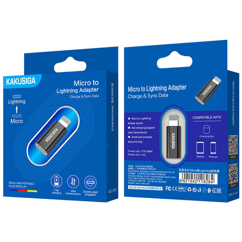 MICRO USB TO LIGHTNING adapteris — uzlādes un sinhronizācijas dati цена и информация | Adapteri un USB centrmezgli | 220.lv