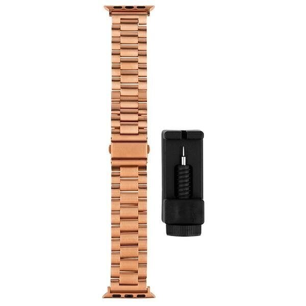 Siksniņa Mercury Metal Apple Watch 42mm, Rose Gold cena un informācija | Viedpulksteņu un viedo aproču aksesuāri | 220.lv