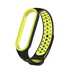 Aproce Beline pasek Mi Band 7/6/5, Melns/Zaļš cena un informācija | Viedpulksteņu un viedo aproču aksesuāri | 220.lv