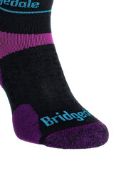 Zeķes sievietēm Bridgedale Jogging Socks Ultra Lt T2 Merino Sport 83121-2646, violets cena un informācija | Sieviešu zeķes | 220.lv
