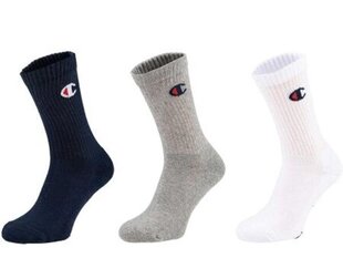3pk crew socks champion legacy for men's grey u24558bs517 U24558BS517 цена и информация | Мужские носки | 220.lv
