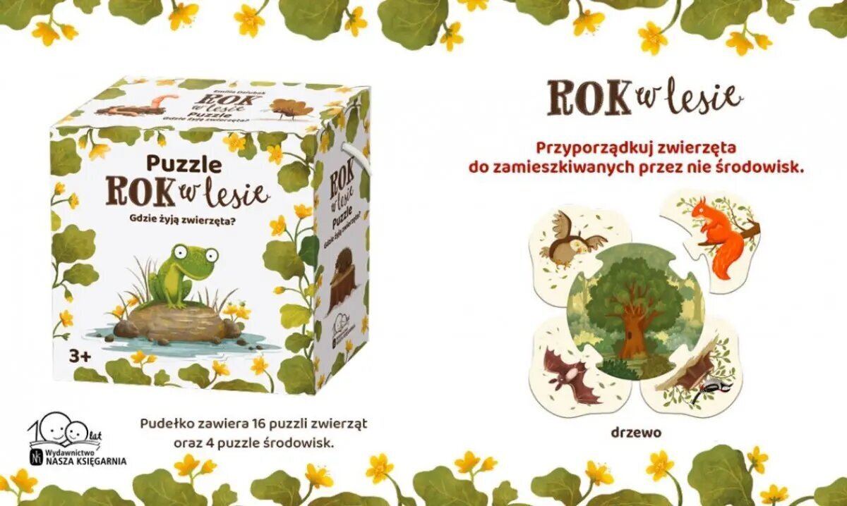 Puzzle Gadu mežā. Kur dzīvo dzīvnieki cena un informācija | Puzles, 3D puzles | 220.lv