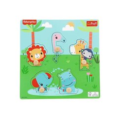 Забавный деревянный пазл Fisher Price из 5 частей цена и информация | Развивающие игрушки | 220.lv