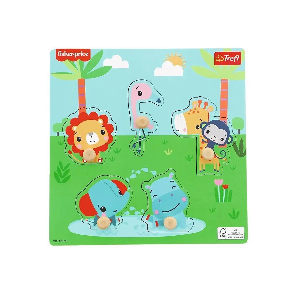 Fisher Price Koka finierzāģis Puzzle Fun 5 gabali cena un informācija | Attīstošās rotaļlietas | 220.lv