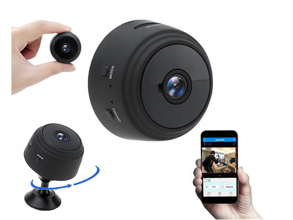 WIFI kamera mini Full HD, 44x28 mm цена и информация | Sporta kameras | 220.lv