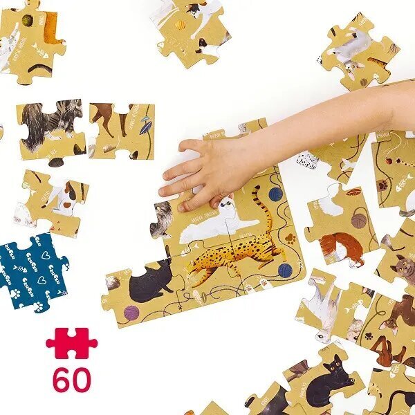 Puzzle 60 gabali Puzzlove - Kaķi цена и информация | Puzles, 3D puzles | 220.lv