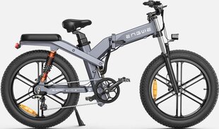 Elektriskais velosipēds Engwe X26, 26", pelēks, 1000W, 28Ah цена и информация | Электровелосипеды | 220.lv