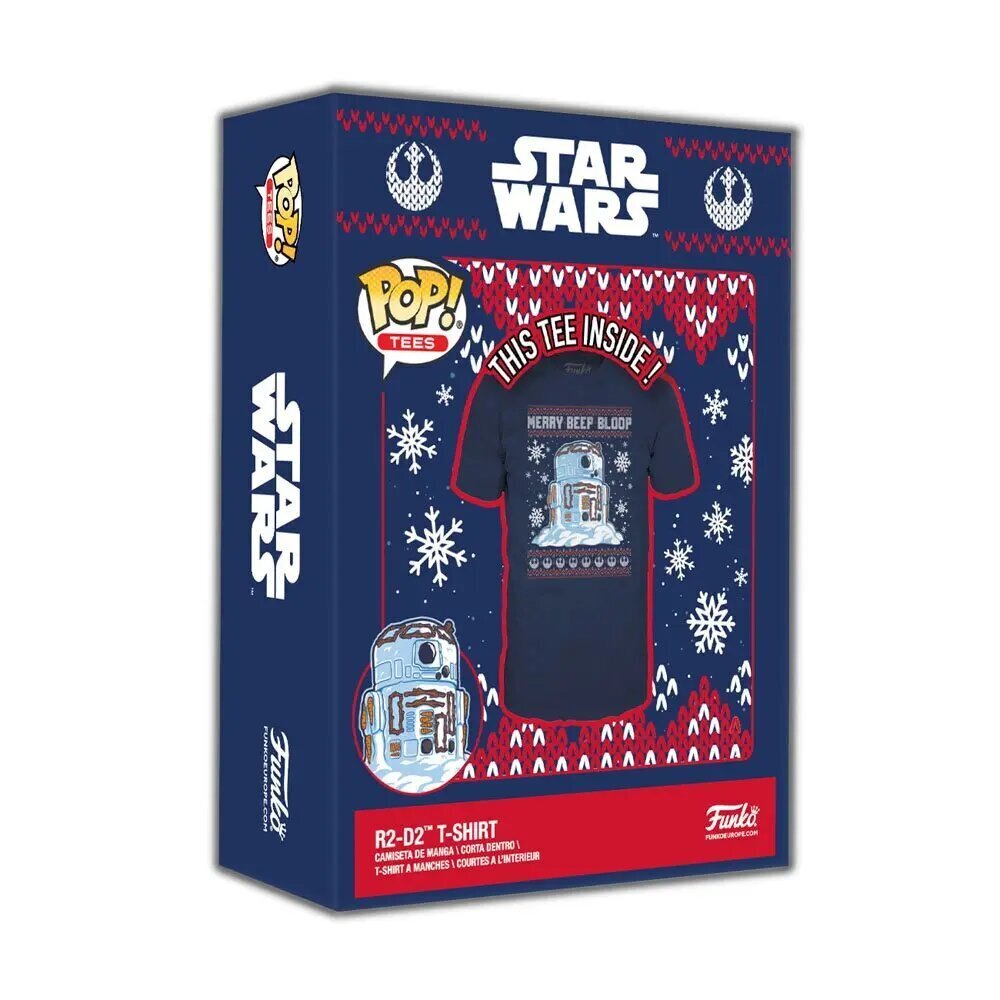 Star Wars Holiday POP! Tees T-krekls R2-D2 sniegavīrs Izmērs XL 120404 цена и информация | Zēnu krekli | 220.lv