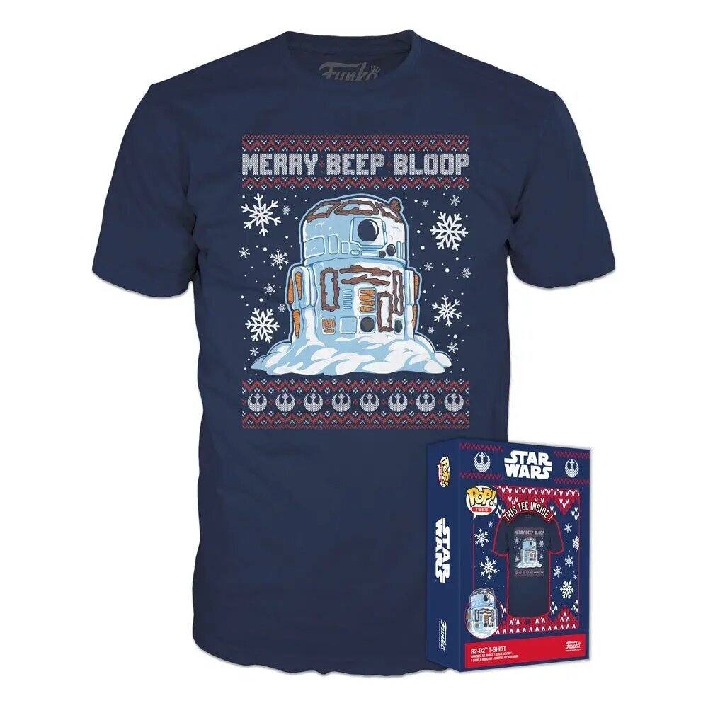 Star Wars Holiday POP! Tees T-krekls R2-D2 sniegavīrs Izmērs XL 120404 цена и информация | Zēnu krekli | 220.lv
