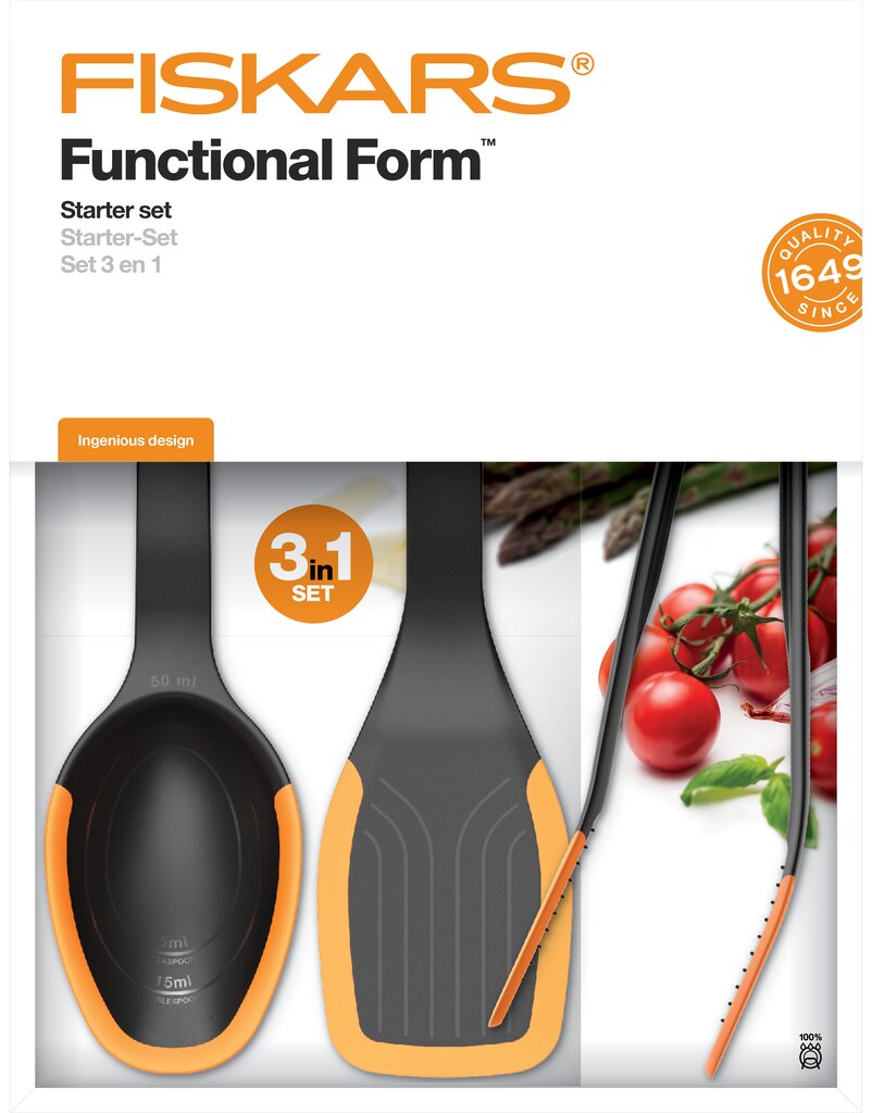 Fiskars Functional Form virtuves instrumentu komplekts, 3 gab cena un informācija | Virtuves piederumi | 220.lv