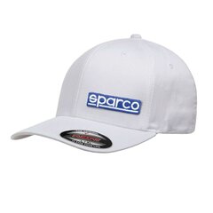 Cepure Sparco FLEXFIT, Balts cena un informācija | Vīriešu cepures, šalles, cimdi | 220.lv