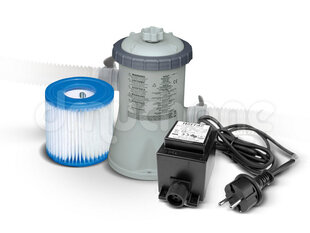 Baseina sūknis ar filtru, 1250 l/h + transformators 12V cena un informācija | Baseina filtri | 220.lv