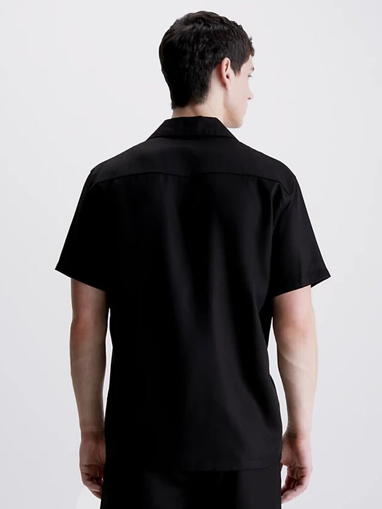 Vīriešu pidžamas krekls CALVIN KLEIN S/S Button Down Black 545664748 cena un informācija | Vīriešu krekli | 220.lv